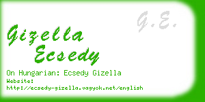 gizella ecsedy business card